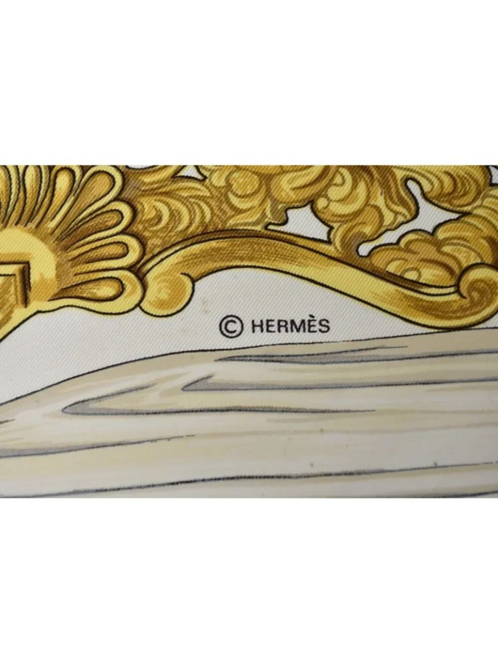 Hermes Carre 90 Scarf Vintage Etriers Stirrup Fantasy Blue